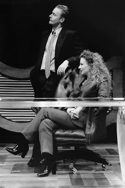 Production still for "The John Wayne Principle". L-R: Paul Bishop as Robbie Slater, Alison Whyte as Serena Slater. Photographer: Tracey Schramm