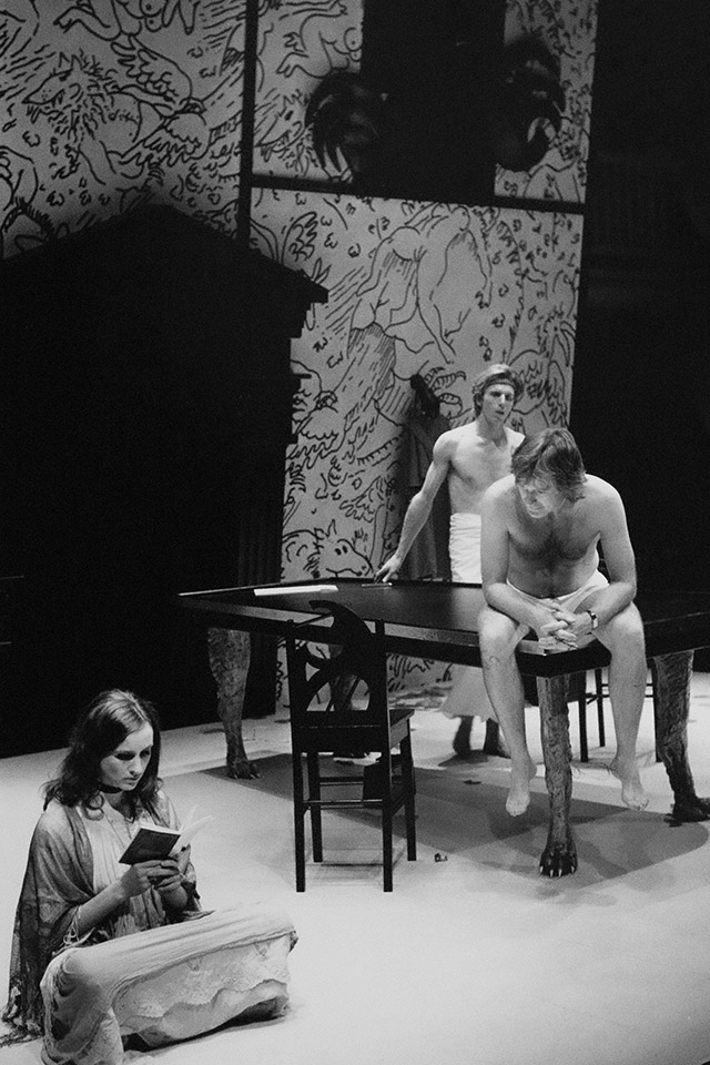 Production still for "Wolf". L-R: Natasha Herbert, Mark Pegler, John Diedrich as Daniel Lupus. Photographer: Jeff Busby