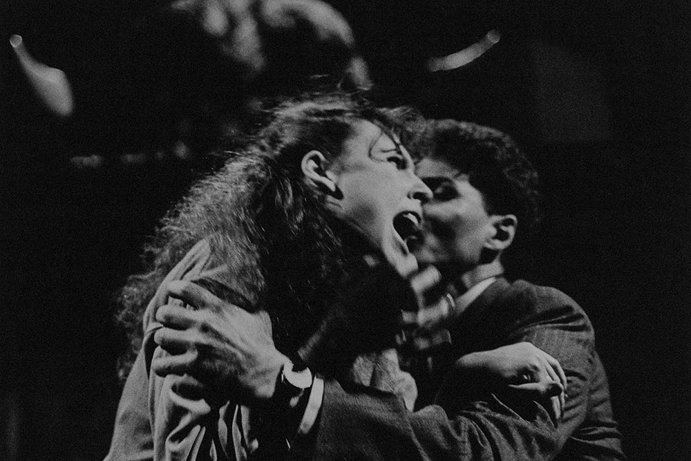 Production still for "Spook House". Debra Moon, Paul English as Sam. Photographer: Jeff Busby