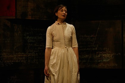 Production still for "Alias Grace". Caroline Lee as Grace Marks. Photographer: Lisa Tomasetti