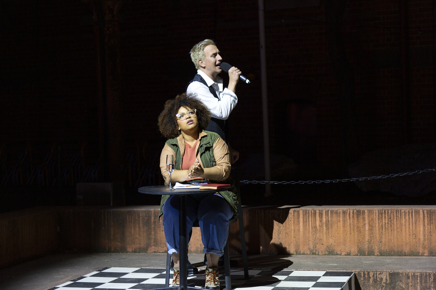 Production still for the 2021 Season of 'S.S. Metaphor'. L-R: Zenya Carmellotti, Ash Flanders. Photographer: Pia Johnson