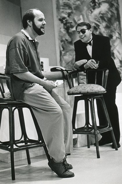 Production still for "Coralie Lansdowne Says No". L-R: Ross Williams as Stuart Morgan, Terence Donovan as Peter York. Photographer: Unknown