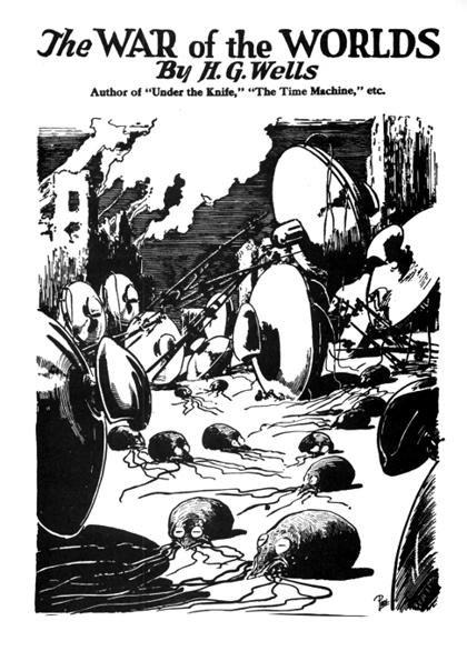 Image credit: Title page – Amazing Stories reprint, cover illustration by Frank R. Paul (1927)