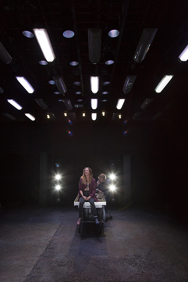 Production still for "Ugly Mugs". L-R: Peta Brady Steve Le Marquand. Photographer: Pia Johnson