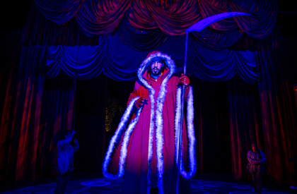 Production photography from F**k Christmas (2024). Photographer: Gregory Lorenzutti. In photograph: Seth Sladen