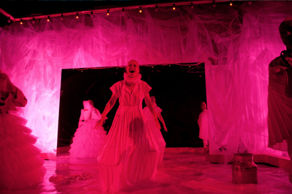 Production still for "Orlando". Dana Miltins. Photographer: Sarah Walker