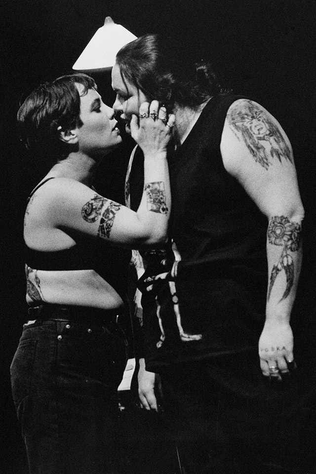 Production still for "All Souls". L-R: Sioban Tuke as Rosie, Sally-Anne Upton as Sylvia. Photographer: Jeff Busby