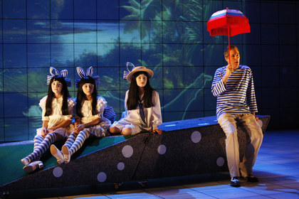 Production still for "Through the Looking Glass". Photographer: Jeff Busby