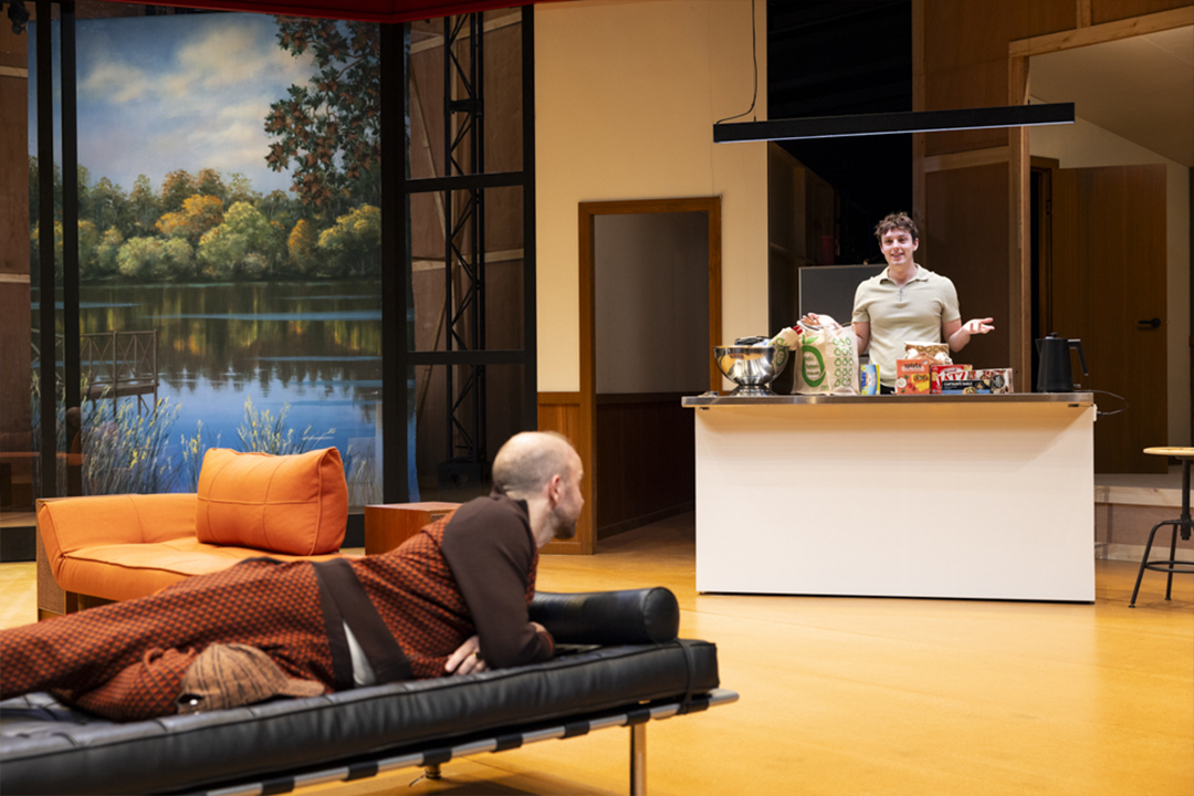 Production still for the 2023 season of 'This is Living.' In photo: Marcus Mckenzie and Wil King. Photographer: Kristin Gehradte 