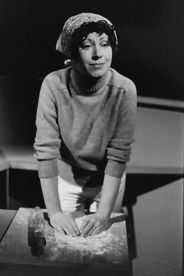 Production still for "Quadraphrenia". Pat Bishop as Mary. Photographer: Jeff Busby