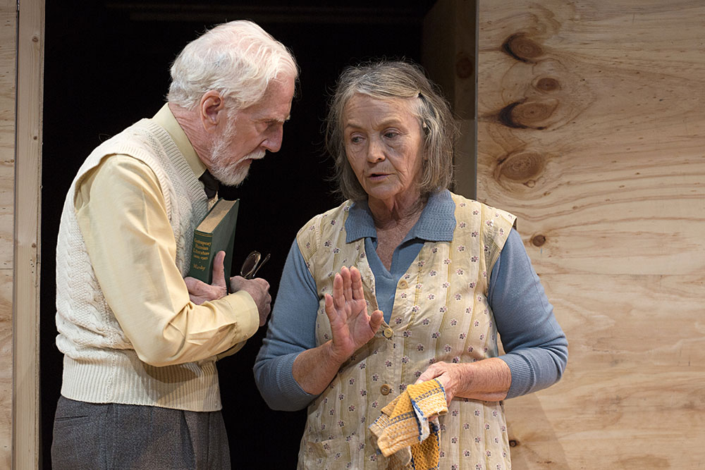 Production still for "Night on Bald Mountain". L-R: Peter Carroll, Sue Jones. Photographer: Pia Johnson
