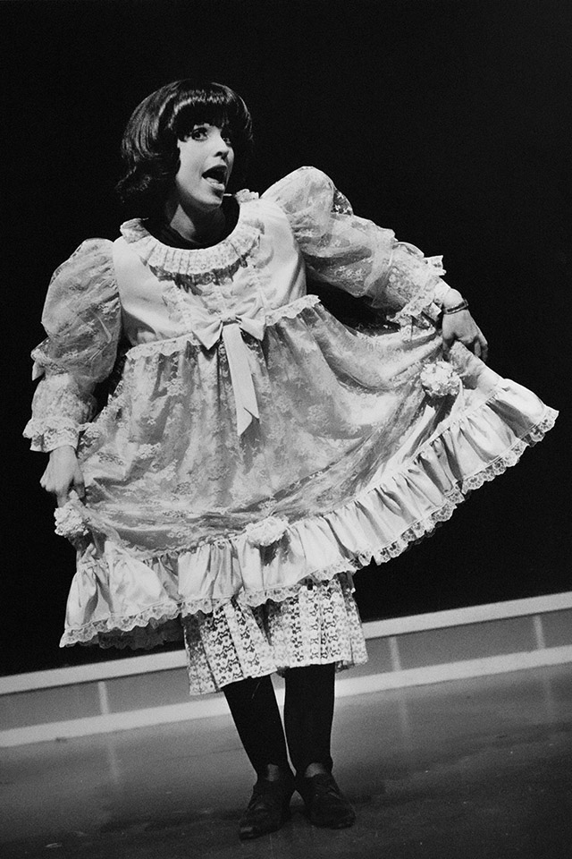 Production still for "Mary Lives!" Maryanne Fahey as Mary Hardy. Photographer: Jeff Busby