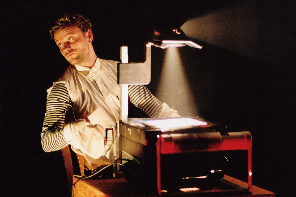 Production still for "The Collapsible Man". Gerard van Dyck. Photographer: Unknown