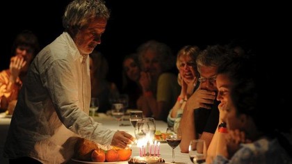 Production still for "The Last Supper". Photographer: Heidrun Lohr