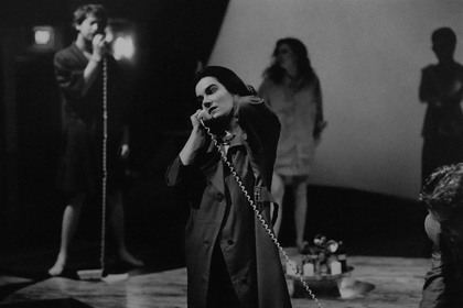 Production still for "Sex Diary of an Infidel". L-R: Paul Lum as Tony, Janet Andrewartha as Jean, Tammy McCarthy as Laura, Anthony Wong as Toni, Kevin Harrington as Martin. Photographer: Jeff Busby