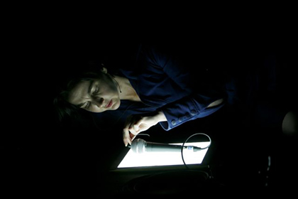 Production still for "Pin Drop". Tamara Saulwick. Photographer: Ponch Hawkes