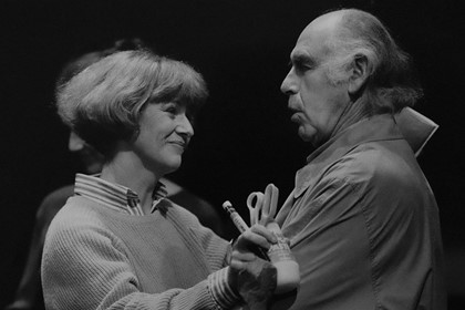 Production still for "The Garden of Granddaughters". L-R: Jillian Murray as Michelle, Ron Haddrick as Max. Photographer: Jeff Busby