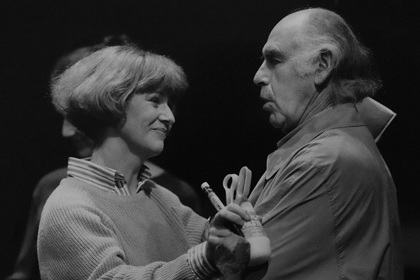 Production still for "The Garden of Granddaughters". L-R: Jillian Murray as Michelle, Ron Haddrick as Max. Photographer: Jeff Busby