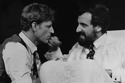 Production still for "Upside Down at the Bottom of the World". L-R: Peter Paulsen as Jack, Carrillo Gantner as Lawrence. Photographer: Jeff Busby